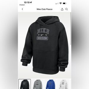 Nike club fleece pullover sweatshirt size Youth large VGUC black